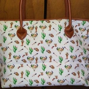Bull Skull Cactus Weekender Tote NEW!
